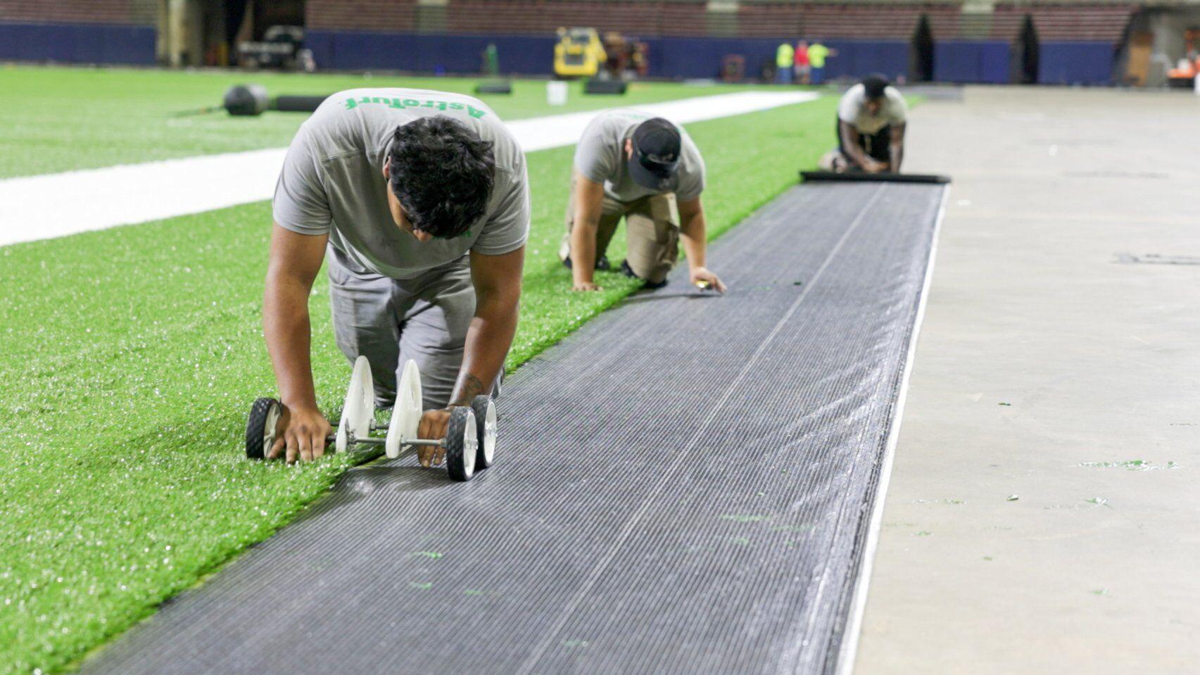 The Dome gears up for future events with unique turf and LED lights